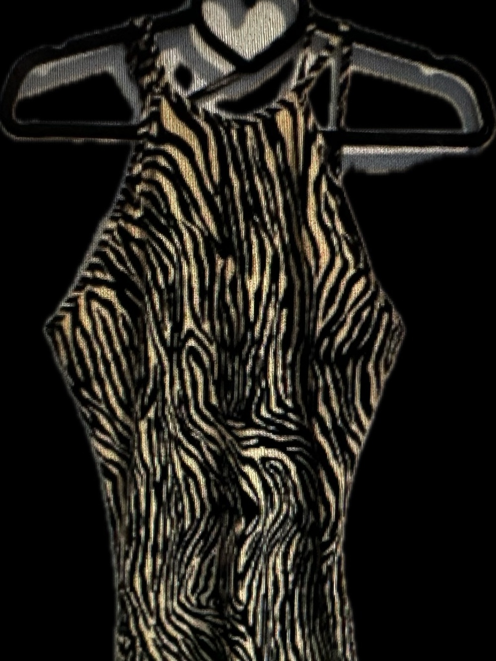 90’s Vintage Betsey Johnson Zebra Print Halter Dress. Like New
